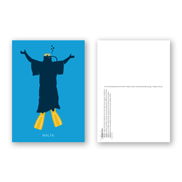 Scuba Jesus Postcard