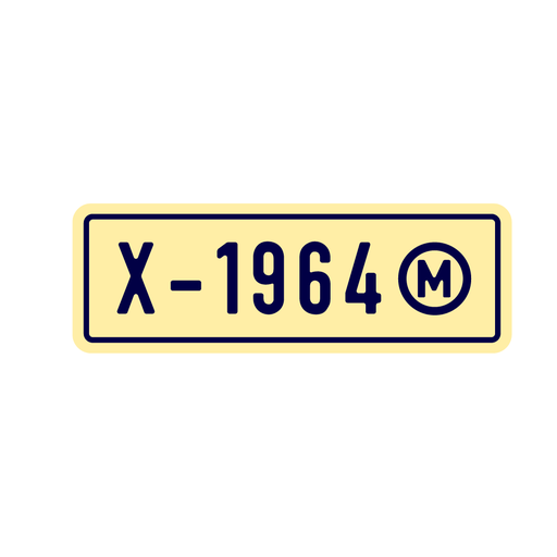 Number Plate Magnet